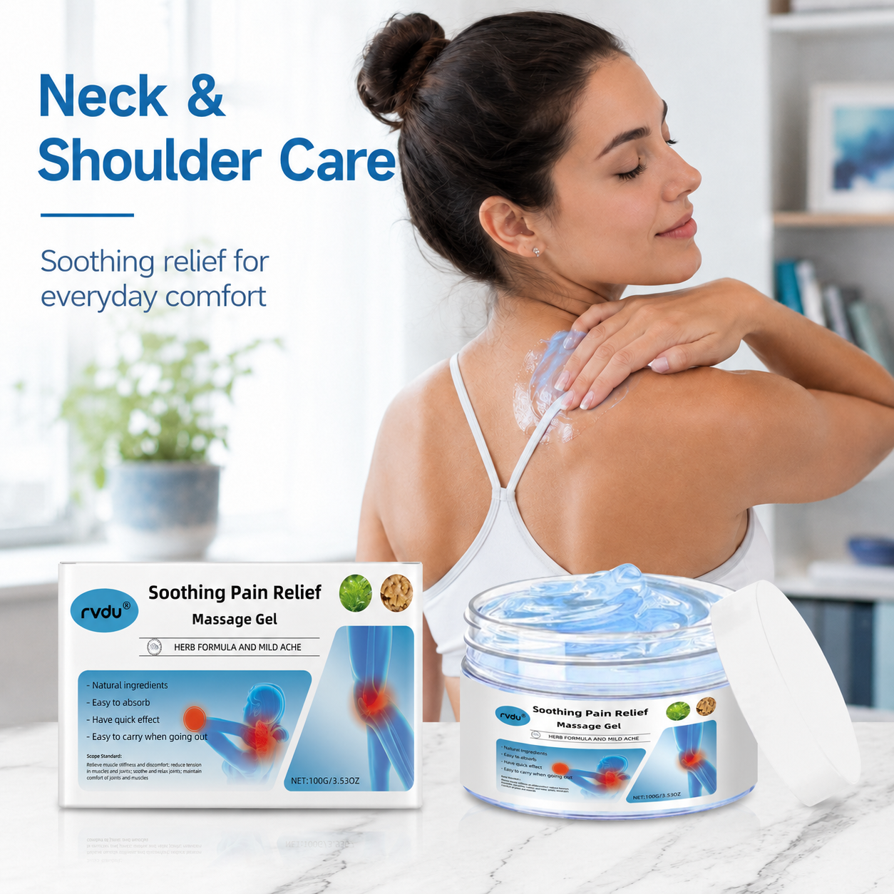 【Buy 1 Get 1 Free】Rvdu Joint Relief Gel for Knee, Lumbar, Shoulder, Neck and Muscle Pain - Body Care Massage Cream