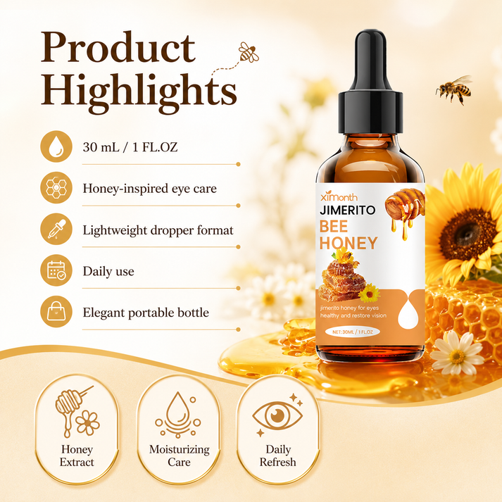 Jimerito Bee Honey Eye Drops – Moisturizing & Soothing Relief for Dry Eyes