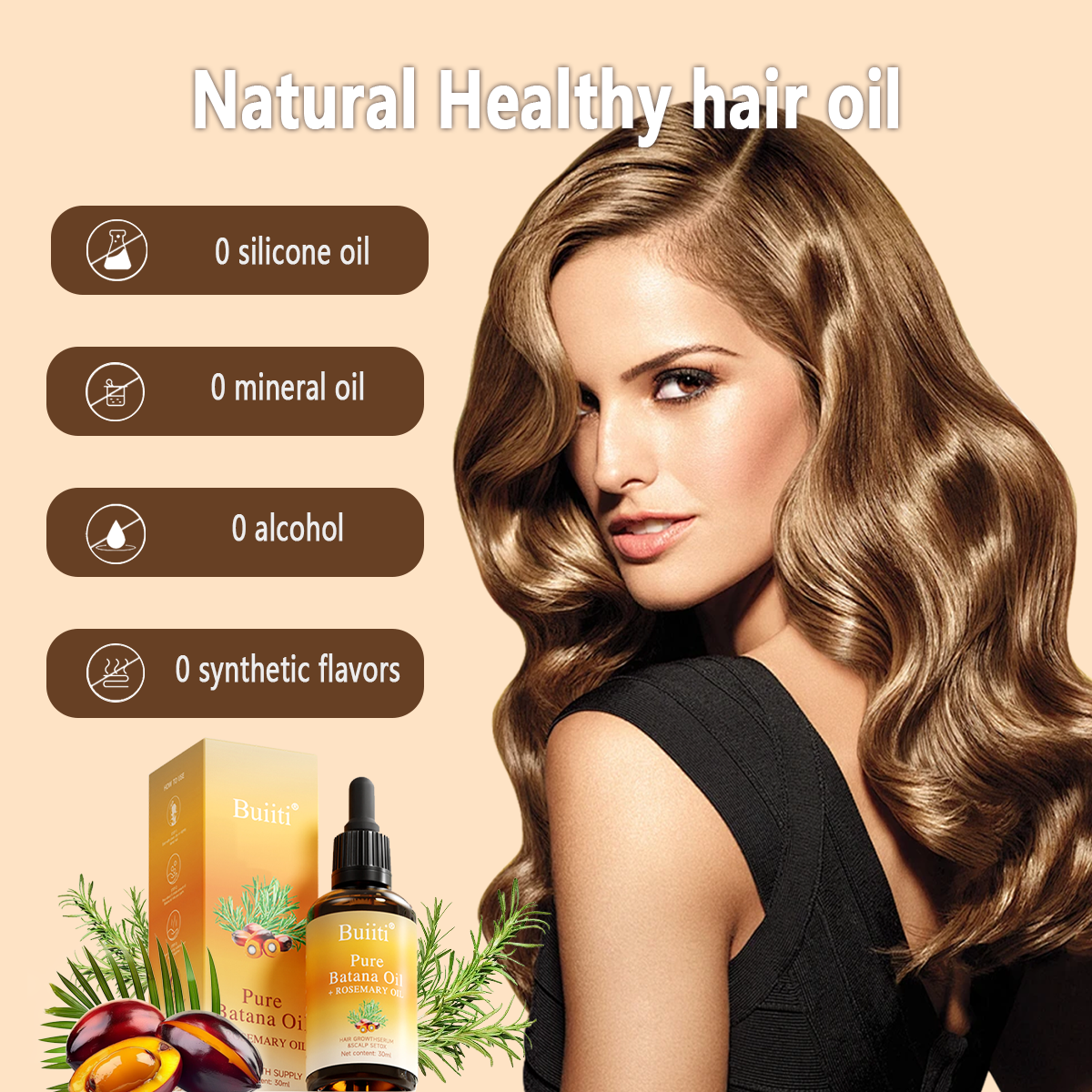 Buiiti Batana & Rosemary Hair Growth Oil for Men & Women -  Improve scalp health&Promotes Healthy Hair Growth, Hair Products, Scalp Health Boost