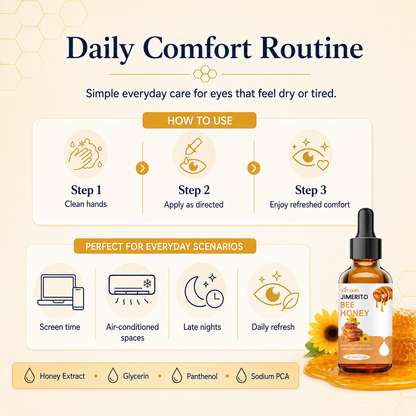 Jimerito Bee Honey Eye Drops – Moisturizing & Soothing Relief for Dry Eyes
