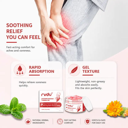 Deep Warming Massage Gel – Herbal Formula for Neck, Back, Joints & Muscle Relief – Powered by Menthol and Plant Extracts