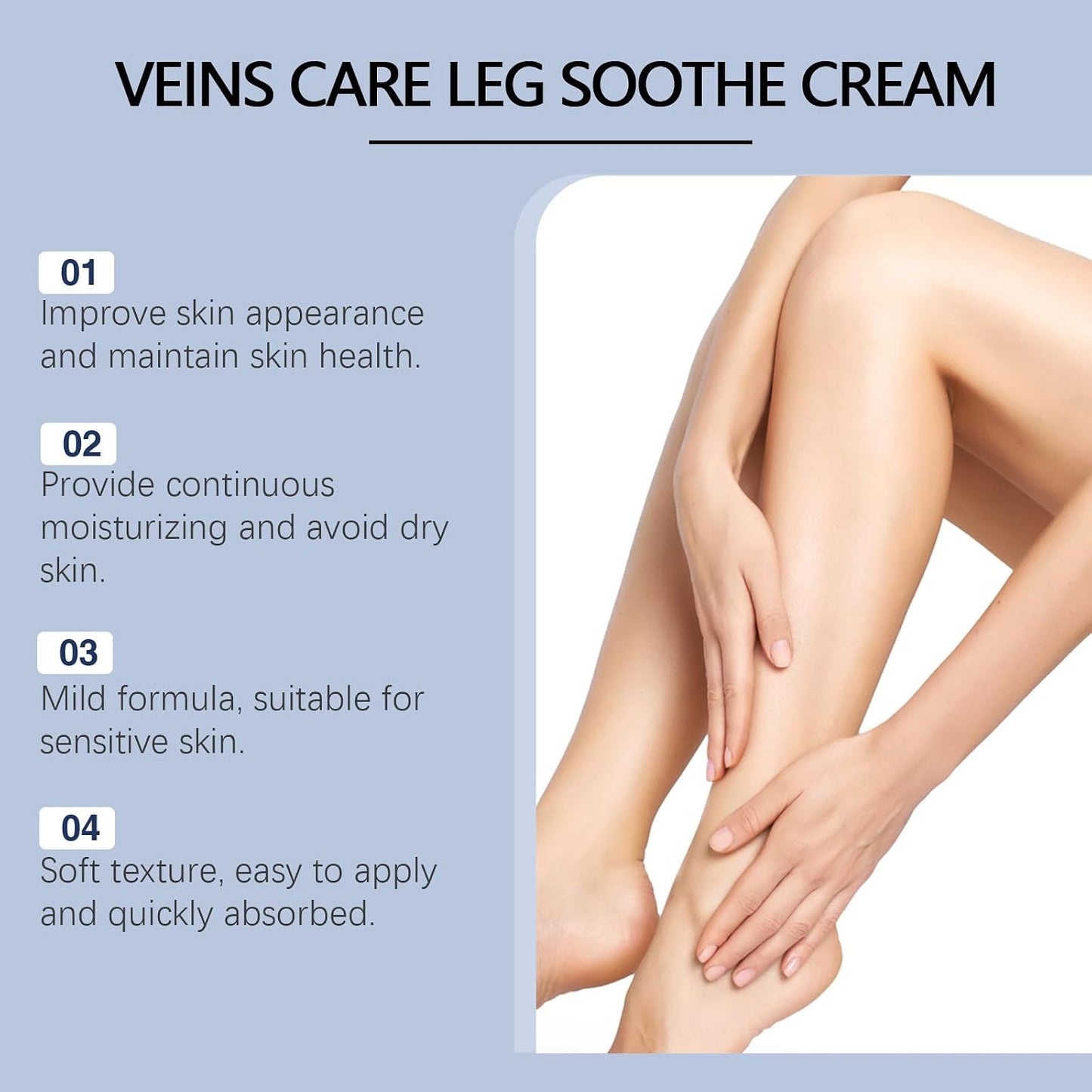 LANISKA Herbal Vein Care Cream for Legs & Shoulders, Botanical Massage Cream with Turmeric, Ginseng & Mugwort, Fast-Absorbing Moisturizing Formula for Daily Skin Care, 1 oz