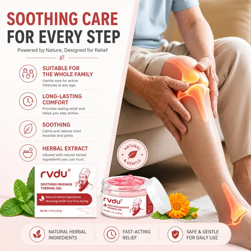 Deep Warming Massage Gel – Herbal Formula for Neck, Back, Joints & Muscle Relief – Powered by Menthol and Plant Extracts