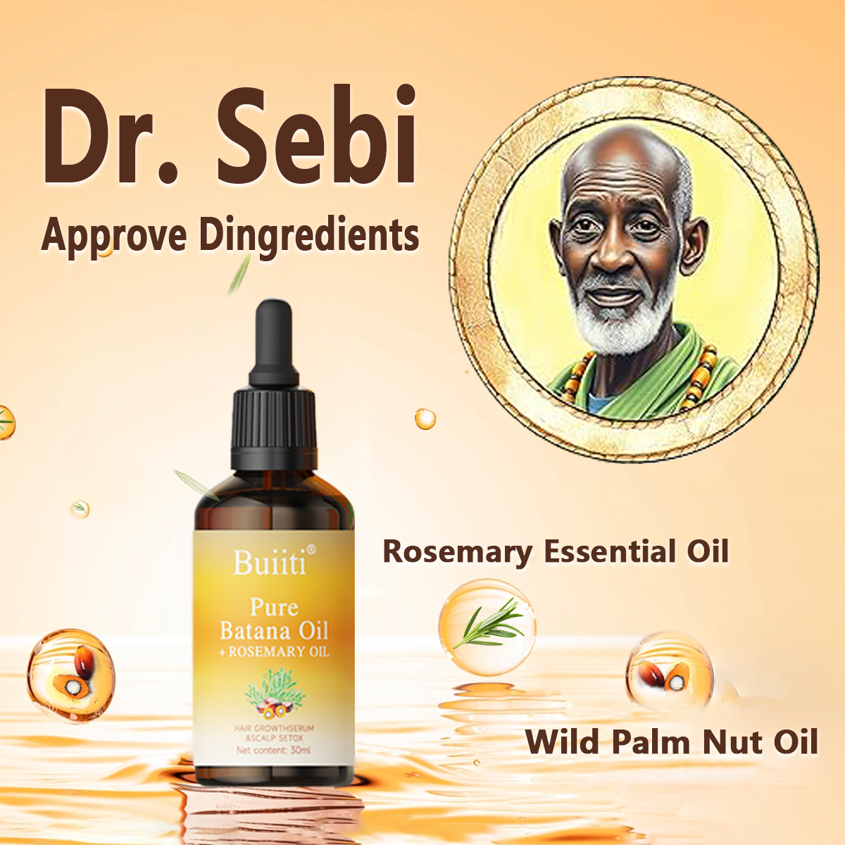 Buiiti Batana & Rosemary Hair Growth Oil for Men & Women -  Improve scalp health&Promotes Healthy Hair Growth, Hair Products, Scalp Health Boost