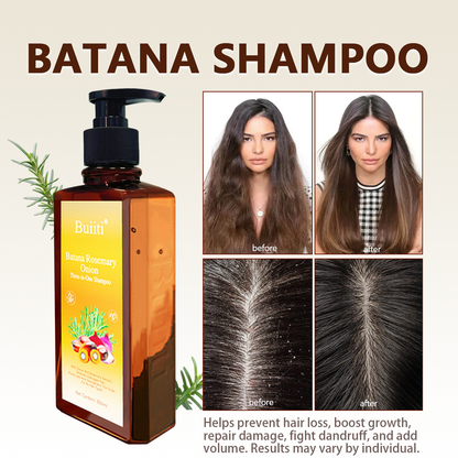 Buiiti Batana Rosemary Onion Three - in - One Anti-Hair Fall HairLoss Treatment Shampoo,Oil Control Antidandruff Haircare,Help HairGrowth For all hair types, natural Haircare